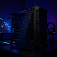 Boîtier d'ordinateur de jeu de taille moyenne pour ATX M ATX ITX avec 4 ventilateurs de 120 mm