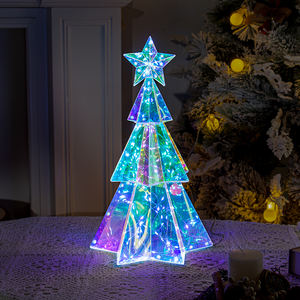 <span class=keywords><strong>Arbre</strong></span> de Noël hexagonal prismatique à effet de cristal holographique au sol veilleuse LED lumineuse <span class=keywords><strong>arbre</strong></span> de Noël - Product Image 4