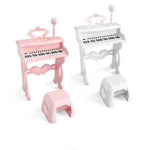 37 Keys Kids <b>Electronic</b> Piano <b>Keyboard</b> Toy with Microphone & Stool Early Educational Musical Instrument Birthday Gift - Product Image 1