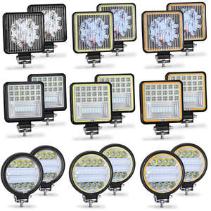 Foco Cuadrado Superbrillante para Camioneta Todoterreno, Luz de Conducción LED 4x4, Faros LED para Jeep, <span class=keywords><strong>Toyota</strong></span>, Land Rover, Tank - Product Image 4