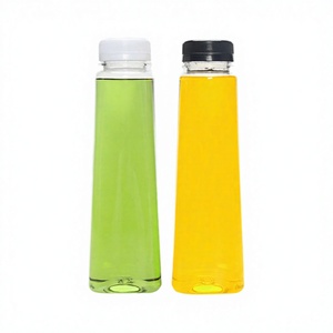 Bouteille de boisson en plastique PET conique de 350 ml avec bouchon à vis, vide, pour café, jus, thé – Approvisionnement direct usine - Product Image 2