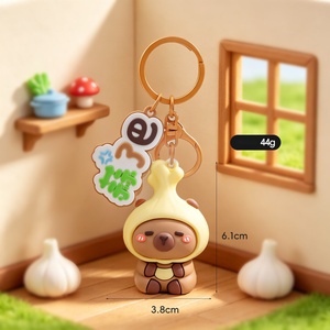 Llavero de diseño popular con animales Kawaii (ajos, pimienta, <span class=keywords><strong>Balilla</strong></span>), colgantes para niños, llaveros para coche, venta al por mayor para decoración - Product Image 5