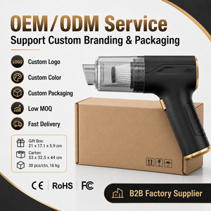 เครื่องดูดฝุ่นแบบมือถือไร้สาย OEM ODM 4000Pa 2 in 1 พร้อมที่เป่าลมขนาดเล็กแบบพกพา ชาร์จไฟได้ ช่องเสียบ Type C สำหรับรถยนต์ - Product Image 6