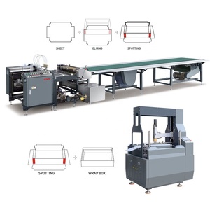 Bán tự động cứng nhắc hộp dán Máy cuốn sách trường hợp dán máy + Quà Tặng hộp cứng bao bì máy ép - Product Image 1