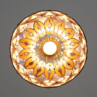Lampe suspendue Tiffany de 12 pouces pour salon, chambre à coucher, hôtel, plumes vintage, verre teinté, style victorien, lustres