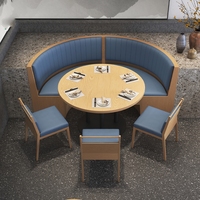 OEM/ODM meubles de cafétéria personnalisés de haute qualité dossier haut banquette de restaurant canapé en cuir siège de stand