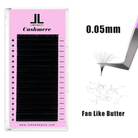 Lymeebeauty extensions de cils faites à la main 15mm de longueur CC vendeur en gros plateaux d'extension de cils souples foncés cachemire