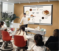Pizarra Interactiva Táctil Todo en Uno OPS PC de 86 Pulgadas 4K UHD, Panel Plano con Android 14 y Puertos IO