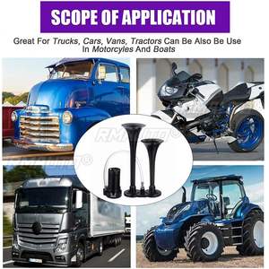 Bocina Eléctrica de Aire de 180 dB y 12 V con Doble Trompeta, Súper Potente, con Válvula Solenoide, para Vehículos, Autos, SUV, Camiones, RV, Barcos - Product Image 2