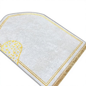 Alfombra Vintage de Oriente Medio con Estampado de Color Sólido, Estilo Étnico, Tapete Acolchado con Diseño de Diamantes Dorados, Antideslizante, con Borlas, Estilo Chino - Product Image 1