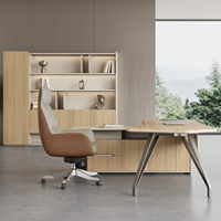Bureau de direction en L haut de gamme : MDF avec laminage thermique, bords arrondis doux, gestion intégrée des câbles et quincaillerie robuste