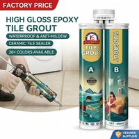 Perekat Ubin Epoxy Glitter Berkilau Warna-warni Tahan Air Anti Jamur Daya Rekat Tinggi Warna Sesuai Pesanan Konstruksi Mosaik