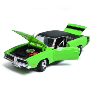 Mastio 1:18 voiture de muscle américaine modèle de voiture classique 1969 Dodge Charger R/T voiture en métal moulé sous pression modèle pour Collection