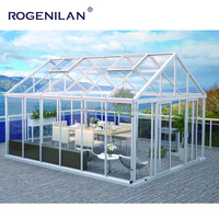 Villas Rogenilan, véranda extérieure, serre, horticulture, maison en aluminium, double vitrage, véranda préfabriquée
