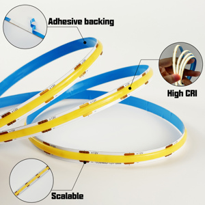 Mới nóng 4000K 8mm 12V 24V 480 đèn <span class=keywords><strong>LED</strong></span>/M COB RGB dải ánh sáng IP20 miễn phí cắt 5M 10m linh hoạt COB Dải COB dẫn dải - Product Image 4