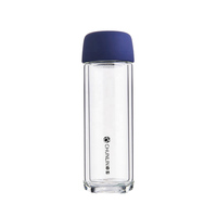 Pabrik grosir borosilikat botol air kaca Infuser disesuaikan Logo langsung minum bisnis botol teh