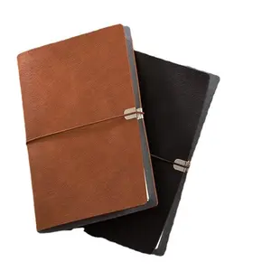 Buku catatan kulit PU desain sederhana buku catatan Logo kustom A4 A5 A6