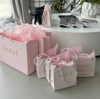 Sacs en papier personnalisés avec logo de designer imprimé, emballages de luxe pour cadeaux
