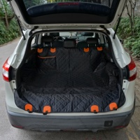 Housse de siège de voiture pour chien imperméable et durable, tissu Oxford, hamac polyvalent pour animaux de compagnie, housse amovible, motif uni, tapis pour animaux de compagnie pour l'arrière