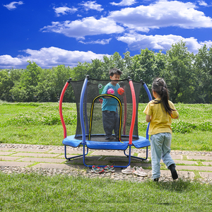 Trampoline pour enfants Zoshine, durable, souple, écologique, certifié EN71, pour filles, haute élasticité, design anti-retournement latéral, avec protection - Product Image 3