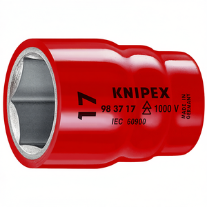 Knipex <b>Socket</b> Wrench <b>17mm</b> 3/8 In Square Drive 1000V Insulated Made In Germany - Product Image 2