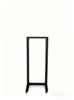 Rack ouvert monorail double colonne 19 pouces 18U 550*1000*120MM en acier laminé à froid SPCC, profondeur 120 mm, mobile