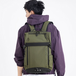Multifunctional Minimalist <b>Backpack</b> For Men Business Travel <b>Large</b> Capacity 16 Inch Laptop Bag Solid Color Green Black Gray - Product Image 1