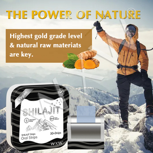 Meilleure vente de bandelettes orales infusées de Shilajit à haute résistance énergie naturelle amélioration de l'endurance soutien de l'immunité Film oral Shilajit - Product Image 4