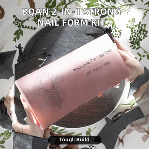 Molde personalizado para uñas de Gel UV <span class=keywords><strong>BQAN</strong></span>, 200g, acrílico duro fuerte, PVC, forma dual, 200 unids/caja, extensión de Arte de muestra, uñas acrílicas - Product Image 3