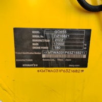 Performances Exceptionnelles, Motoniveleuse Diesel Komatsu GD655 d'Occasion, Origine Japon, Garantie de 6 Mois, Capacité de Travail Robuste