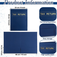Carpeta Organizadora de Impuestos Personalizada con Estampado en Dorado, 9 x 12, 2 Bolsillos, para Almacenamiento o Manejo de Documentos Personales en la Oficina