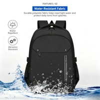 Sac à dos de voyage pour ordinateur portable, résistant à l'eau, durable, élégant, multi-poches, avec des compartiments pour hommes, pour le collège, le travail quotidien