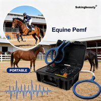 Système de thérapie PEMF portable pour chevaux, dispositif de soutien magnétique équin, léger (5,5 kg), avec plusieurs applicateurs pour l'entraînement en écurie