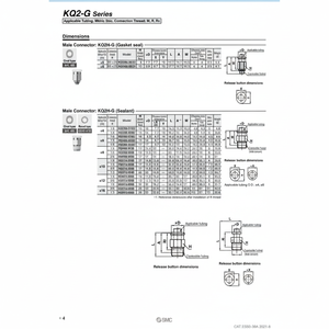 นิวเมติก SMC ฟิตติ้งแบบ one-touch KQ2H10-03G ชิ้นส่วนนิวเมติก - Product Image 1