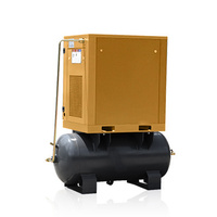 Compresseur d'air rotatif à vis silencieux 4-en-1 XJB, compact et mobile, avec VSD, réservoir de réception et sécheur frigorifique