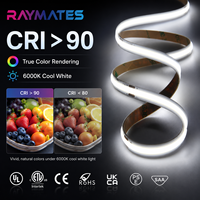 COB LED Şerit Işık 24V 480LED/M CRI90 Esnek LED Şerit Yüksek Yoğunluklu Kendinden Yapışkanlı Kesilebilir Karanlık Nokta Yok