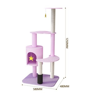 Mor Pet kedi tırmanma çerçeve Runpin çok fonksiyonlu Pet kedi tırmalama sütunu dayanıklı orta büyük kedi - Product Image 1