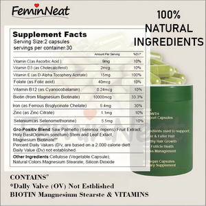 Suplemento de fórmula para el cabello-Apoya la biotina saludable para la piel del cabello, minerales traza y B12 para hombres y mujeres-60 cápsulas vegetales - Product Image 2