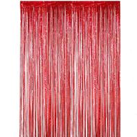Toile de fond murale 1*2m, rideaux à franges en feuille de paillettes métalliques pour décorations de fête