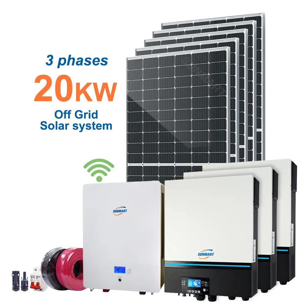 पूर्ण 10kw 15kw 20kw हाइब्रिड सर्वोत्तम मूल्य सौर बिजली उत्पादन प्रणाली 5/10/20kw