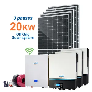 Komplette 10kW 15kW 20kW Hybrid-Solarstrom anlage zum besten Preis/20kW