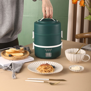 Cute Portable Electric Heating Lunch Box Electric Self Heating Leakproof Bento Food Warmer Container