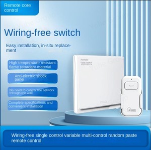 Interruptor de Pared Inteligente Inalámbrico Tipo 86 con Panel Táctil, Doble Canal, 10A, Sin Cableado, para Lámparas Eléctricas Domésticas, Duradero - Product Image 4