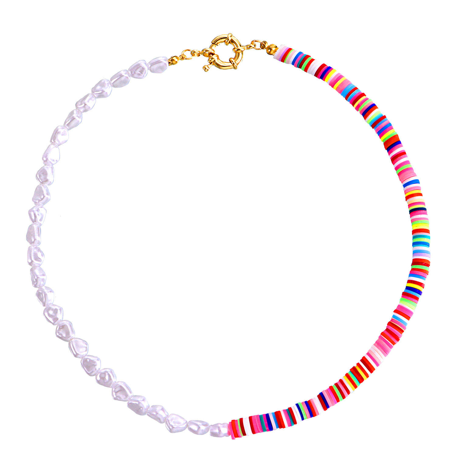 4 Sailor Button Soft Clay Pearls 45cm