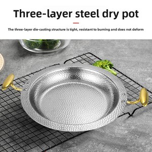 Padella per Paella in Acciaio Inox 304 Compatibile con Gas e Induzione, Multifunzionale per Cucinare Frutti di Mare e Pasta, Utensile da Cucina Commerciale - Product Image 3