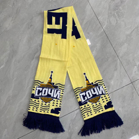2026 Individueller Team-Logo Sport Fußball Fans Acryl-Schals Gestrickte Jacquard-Stickerei Vereins-Schal