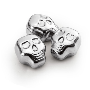 Tái sử dụng thép không gỉ <span class=keywords><strong>Ice</strong></span> Cube kim loại Whisky đá cho đồ uống sọ hình bền, tái sử dụng, máy rửa chén an toàn. - Product Image 4