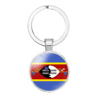 Porte-clés Drapeau de l'Érythrée en Verre de Qualité, Accessoire de Sac, Pendentif, Anneau de Clés, Design Drapeau National, Personnalisé, Vente en Gros à Bas Prix