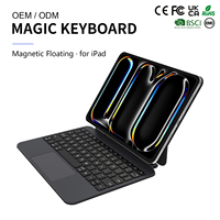 Étui clavier magique sans fil avec pavé tactile multi-touch personnalisé pour iPad Pro 11 pouces M4 M5, support magnétique flottant BT HB456