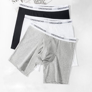 Wholesale Men <b>Boxer</b> Brief Underwear Long Leg Grey Private Label Dual Pouch Manufacturers Cotton Men's Briefs and <b>Boxers</b> - Product Image 4